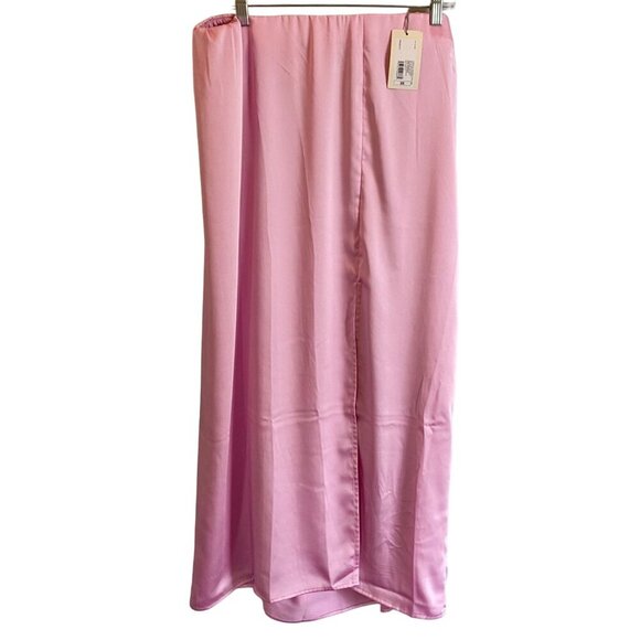 A New Day Elastic Waist Pink Polyester Maxi Slip Skirt Women's 3X NEW NWT - Picture 2 of 9